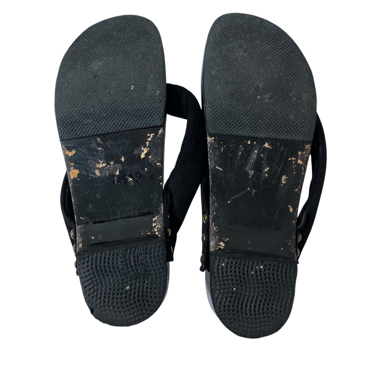 ka na ta(カナタ) geta rabbit skinサンダル ブラック サイズ L