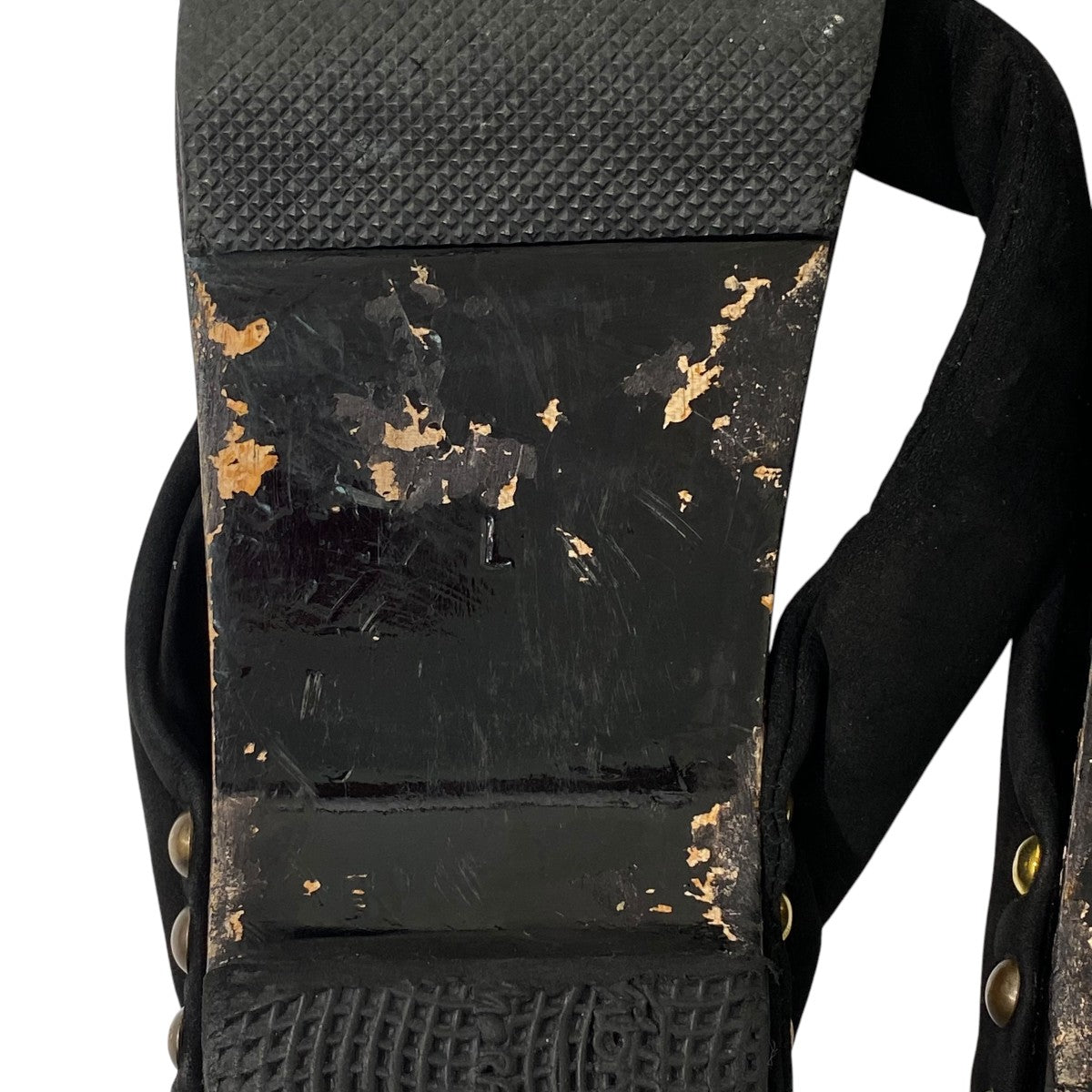 ka na ta(カナタ) geta rabbit skinサンダル ブラック サイズ L