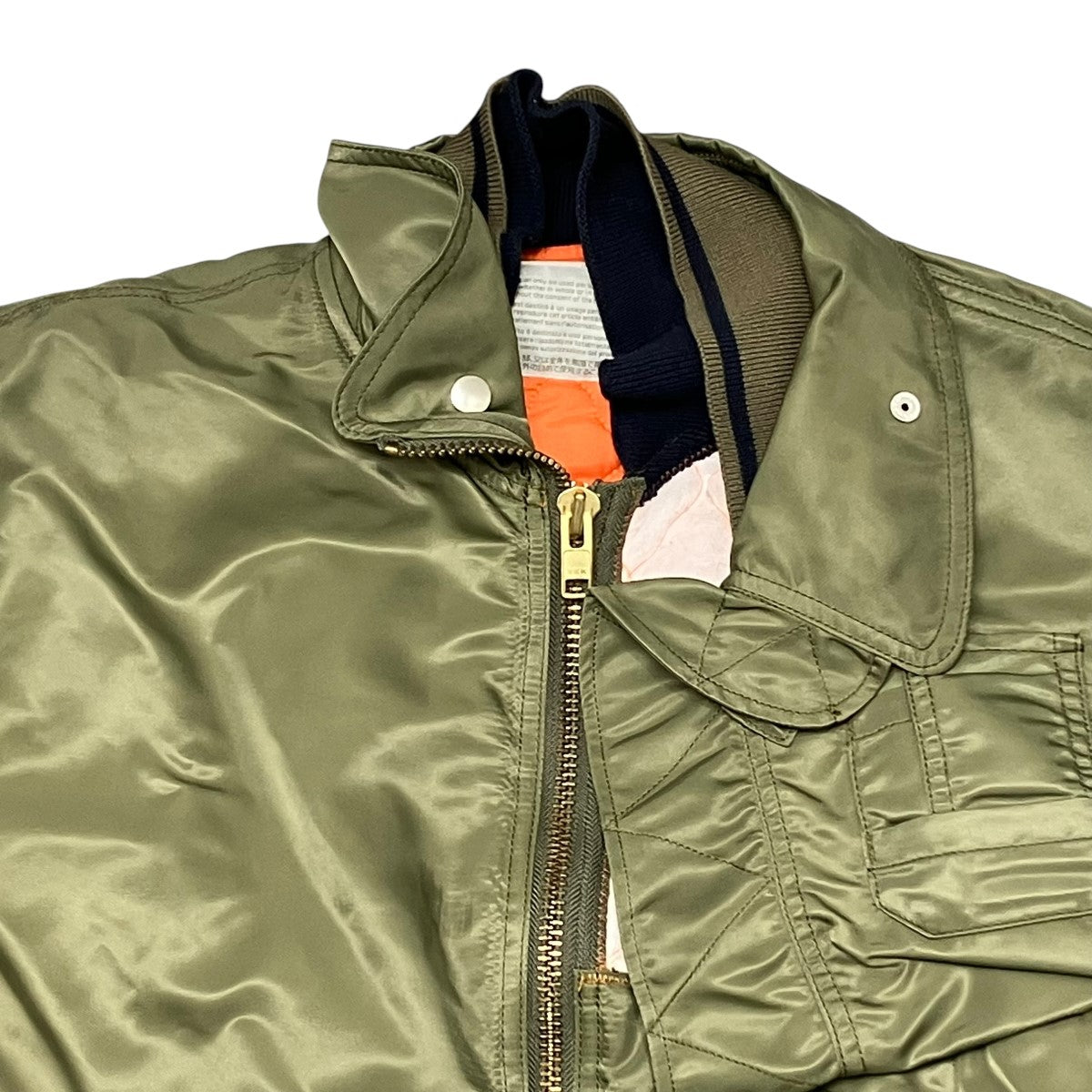 KOLOR(カラー) 22AW再構築 ドッキング MA-1フライトジャケット  