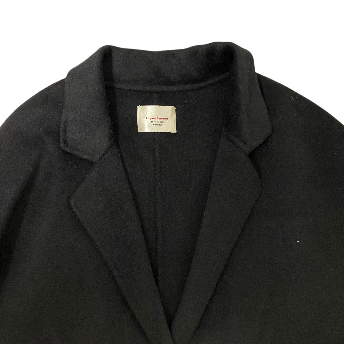 Unpeu Femme(アンプーファム) ウールコート ブラック サイズ -｜【公式