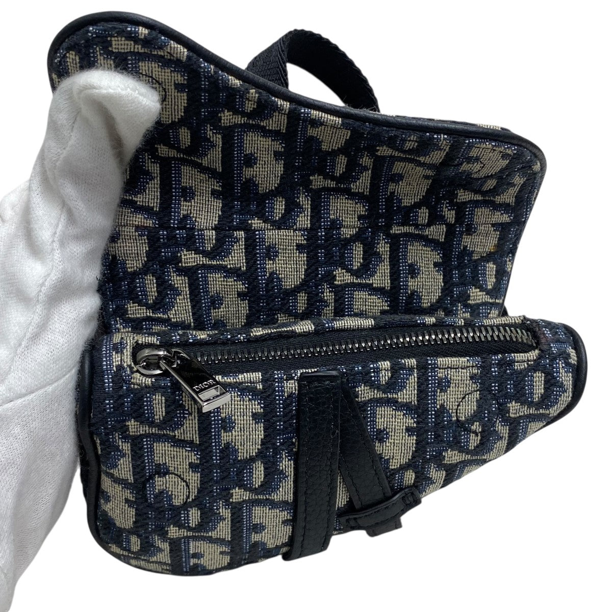 限定値下げ　美品　Dior サドルミニバッグ 2WAY バッグ ネイビー 限定値下げ 美品 Dior サドルミニバッグ 2WAY バッグ ネイビー