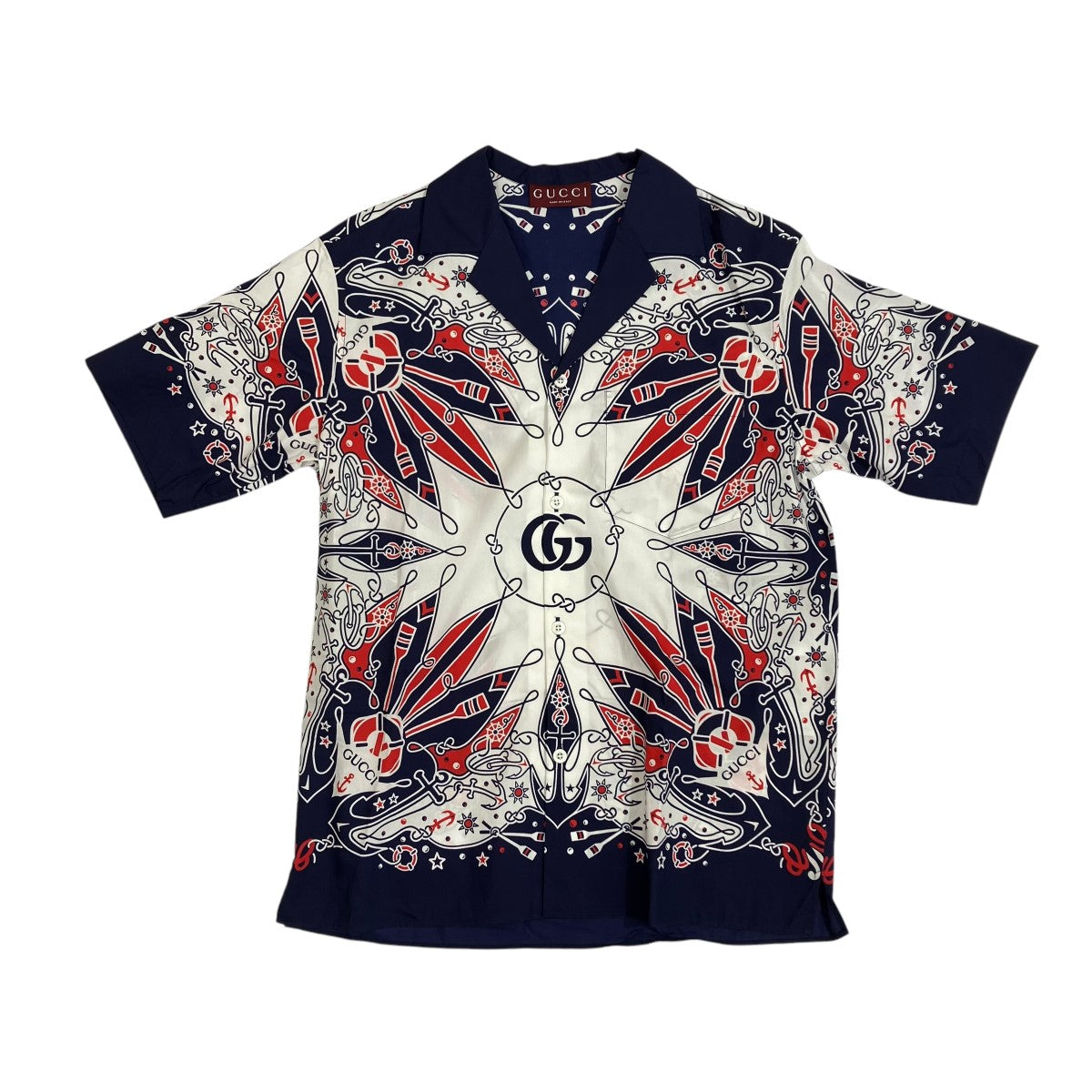 GUCCI(グッチ) ダブルG バンダナ プリントアロハシャツ787257 787257 