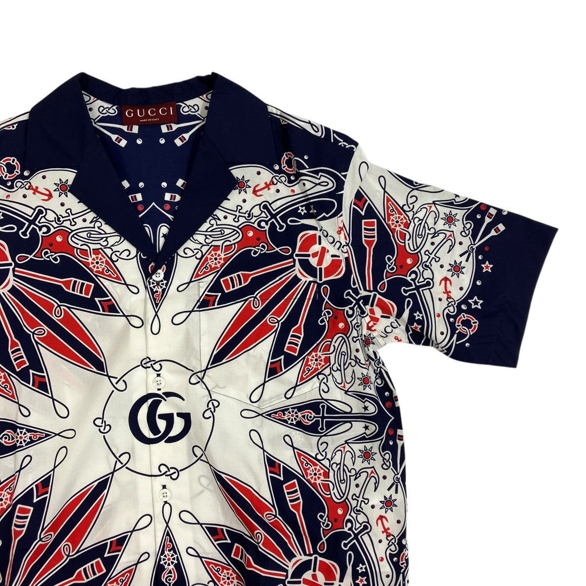 GUCCI(グッチ) ダブルG バンダナ プリントアロハシャツ787257