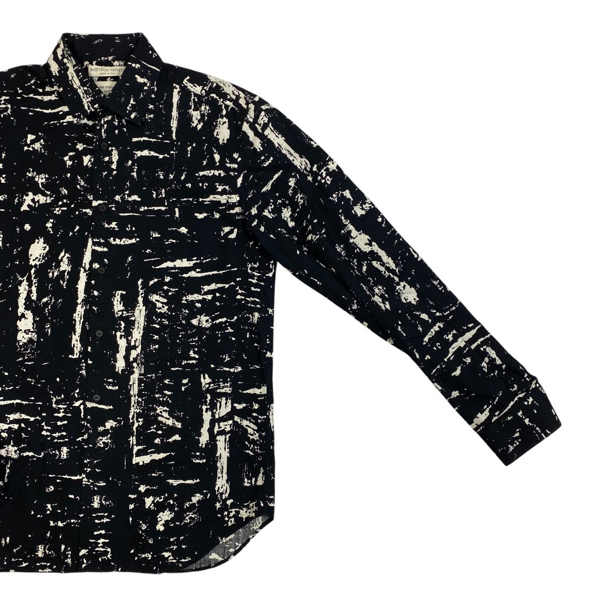 良品✨ボッテガヴェネタ 42 LL コットン100% 総柄 幾何学 長袖シャツ 良品✨ボッテガヴェネタ 42 LL コットン100% 総柄 幾何学 長袖シャツ