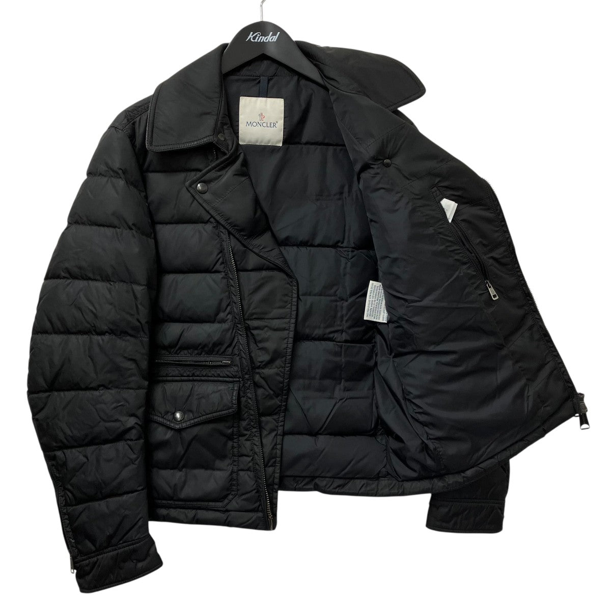 モンクレール　ライダースジャケット　ブラック　サイズ1 正規店購入美品 MONCLER(モンクレール) ライダースジャケット220914139200