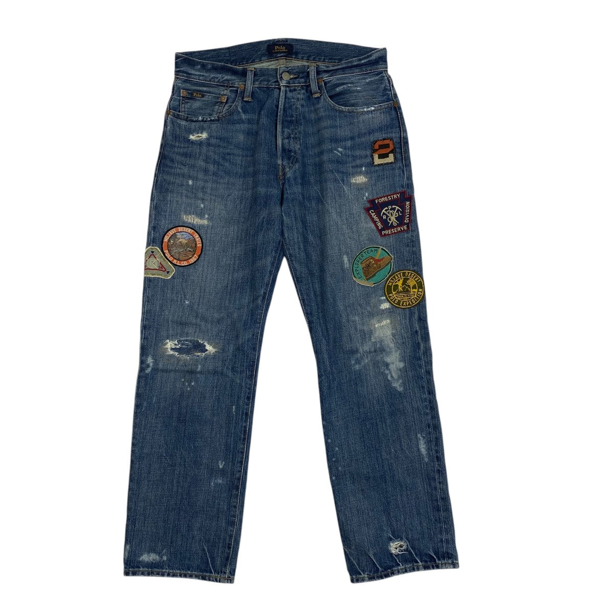 【Polo RALPH LAUREN】 デニムパンツ ワッペンロゴ セルビッチ POLO RALPH LAUREN(ポロラルフローレン) ワッペンデニムパンツ