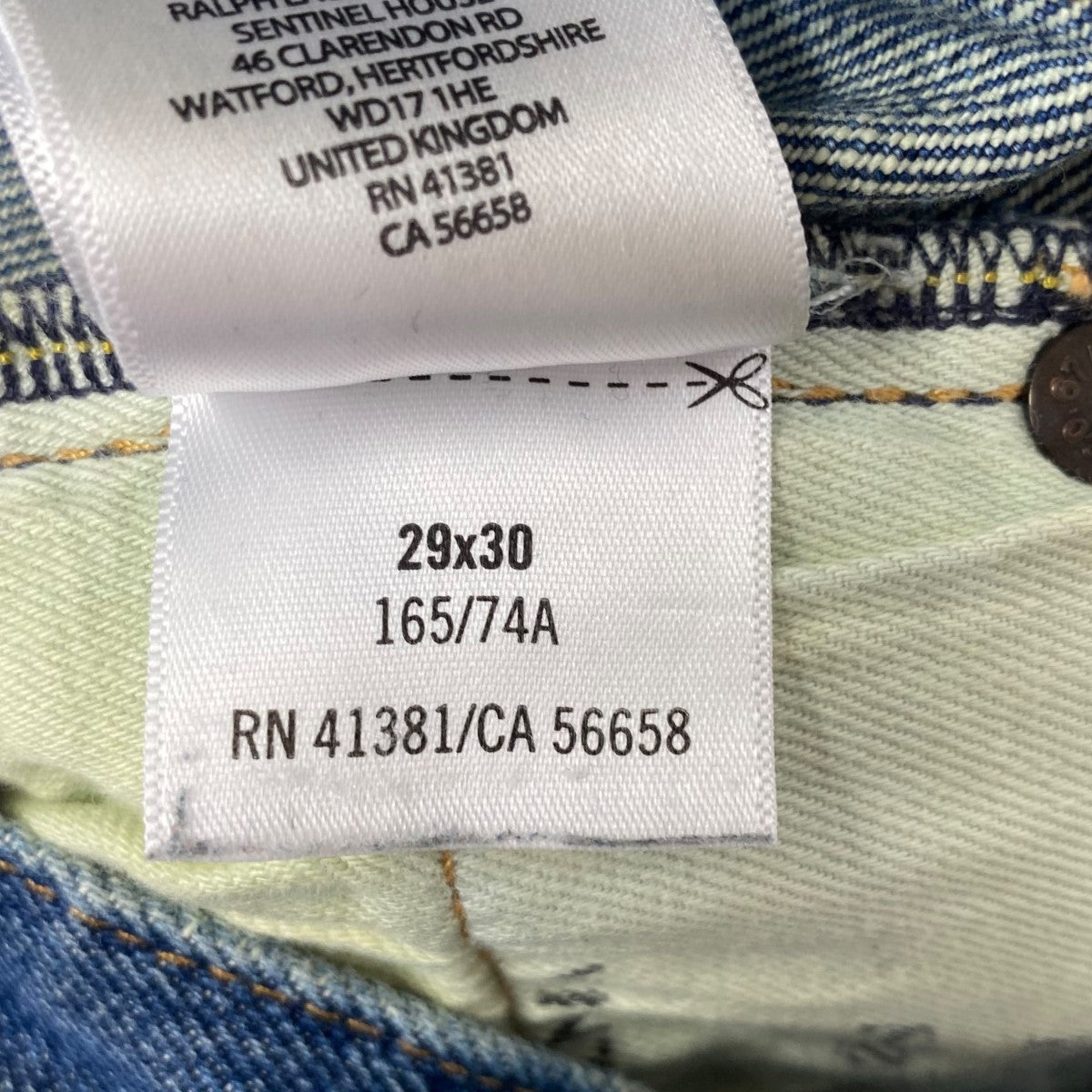 u*o様 RALPH LAUREN デニム　コットンバギーパンツ　サイズ7 ホワ パンツ | syozikiya online shop
