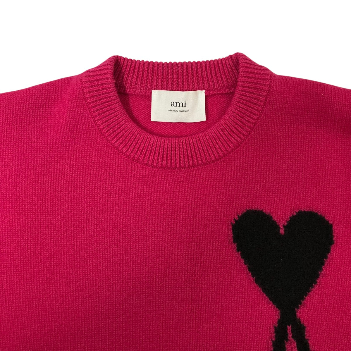 amiparisハート刺繍セーター ピンク ピンク系 AMI PARIS(アミ パリス) ニット・セーター(メンズ