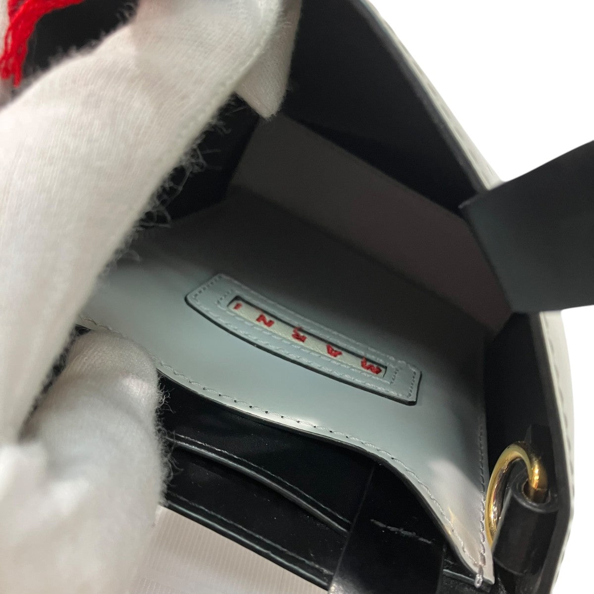 MARNI バッグ 中古品 ホワイト×ブラック 中古・古着通販】MARNI (マルニ) トートバッグ ホワイト