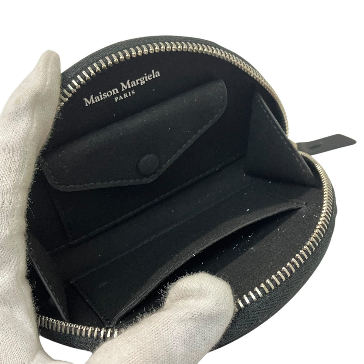 Maison Margiela(メゾンマルジェラ) HALF MOON POACH財布 ブラック