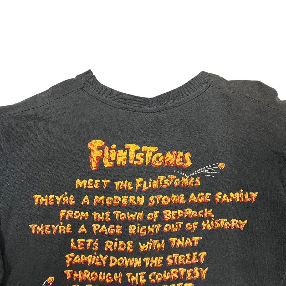 USED 90s THE FLINTSTONES 両面 キャラなしパターンTシャツ 古着・中古-4枚目のアイテム画像