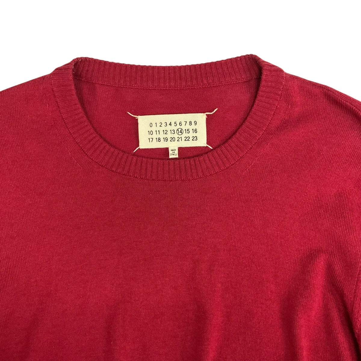 最終値下　Maison Margiela マルジェラ  赤 ウール ニット帽 M Maison Margiela(メゾン マルジェラ) ニットキャップ・ビーニー