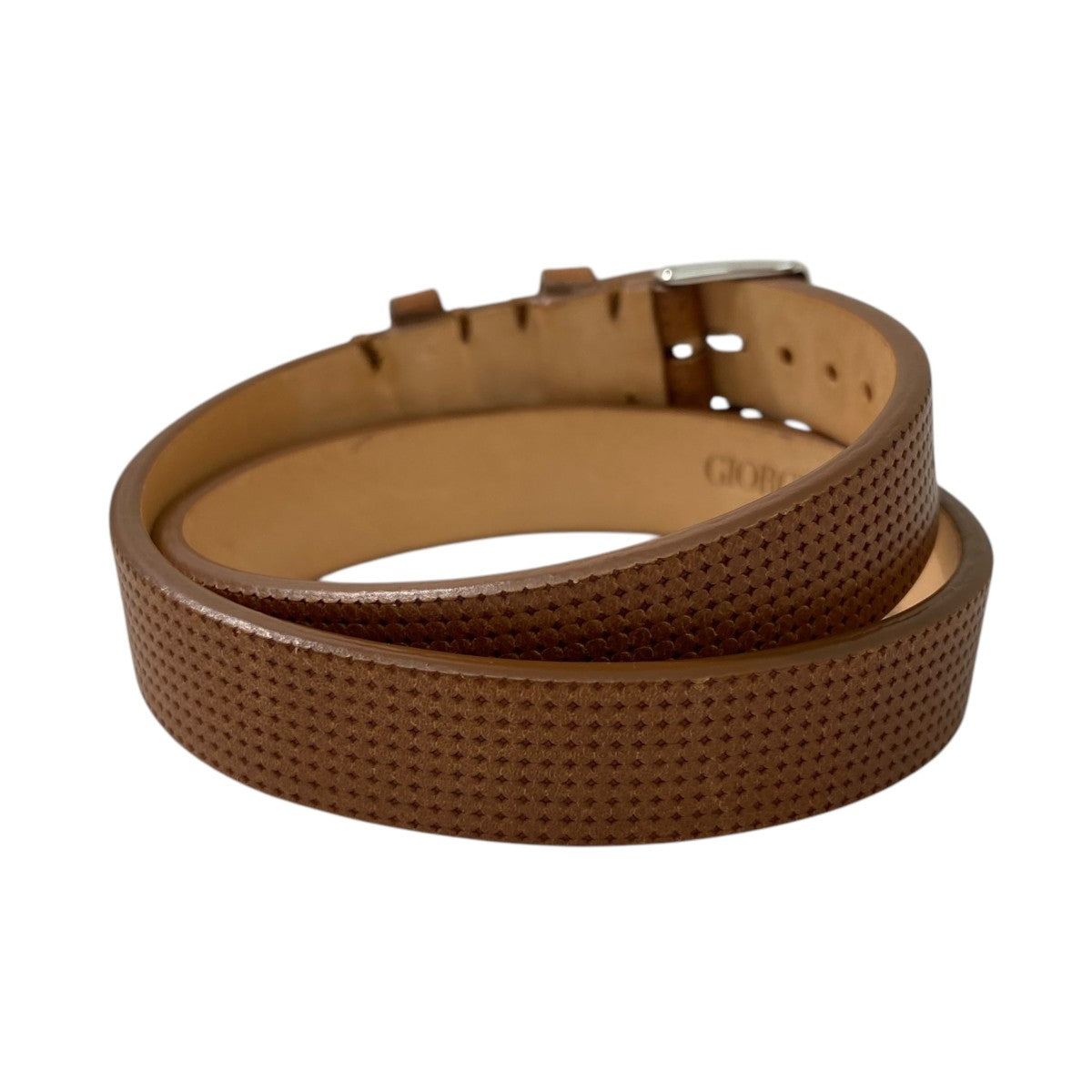 【BIGお買い物ラリー★30%OFFセール中】ジョルジオアルマーニ GIORGIO ARMANI ベルトロゴバックル ブラウン レディース 中古 GIORGIO ARMANI(ジョルジオ・アルマーニ) ブレスレット ブラウン