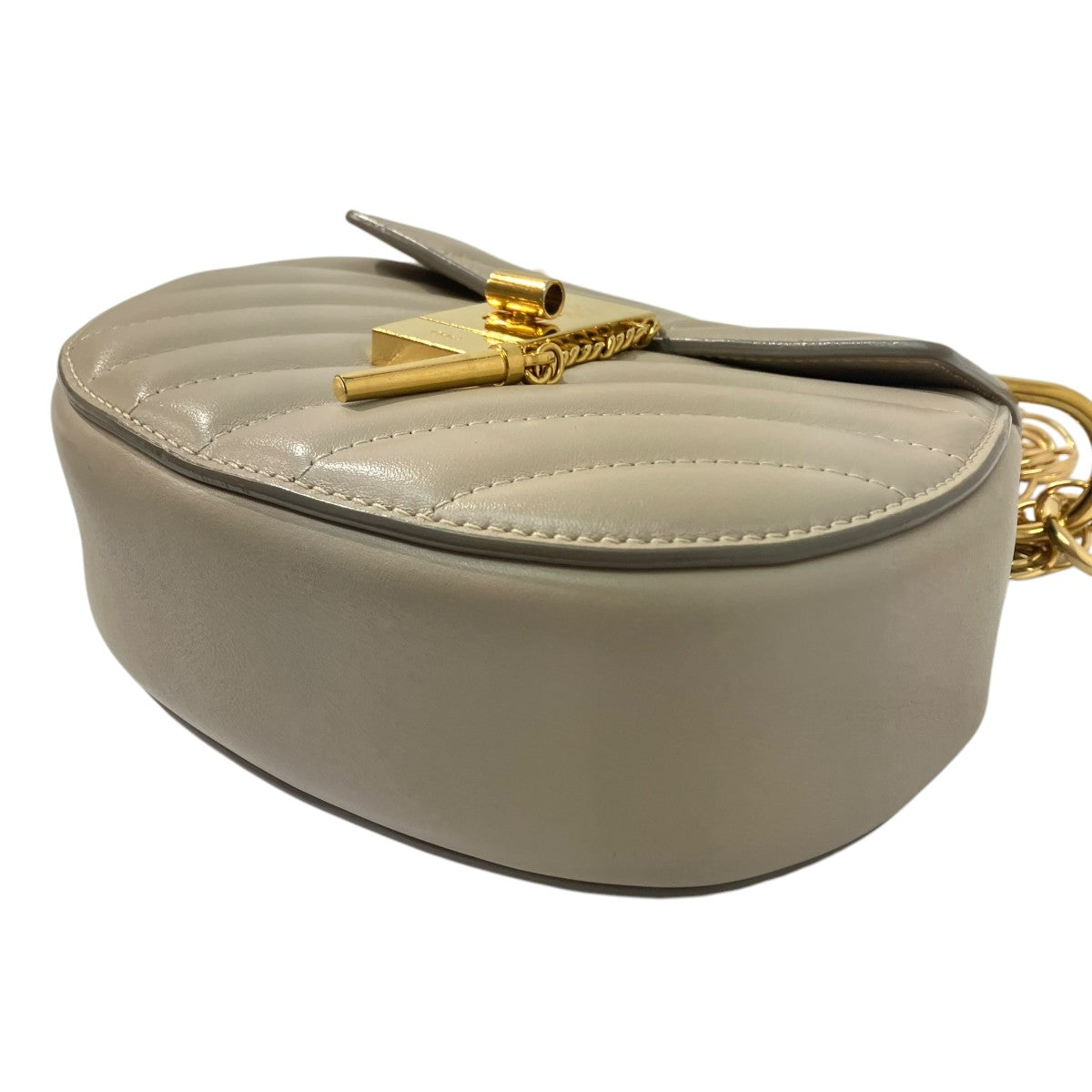 Chloe ドリューバッグ　グレージュ Chloe Drew Bag Shoulder Handbag Greige Suede Leather Vintage Dust