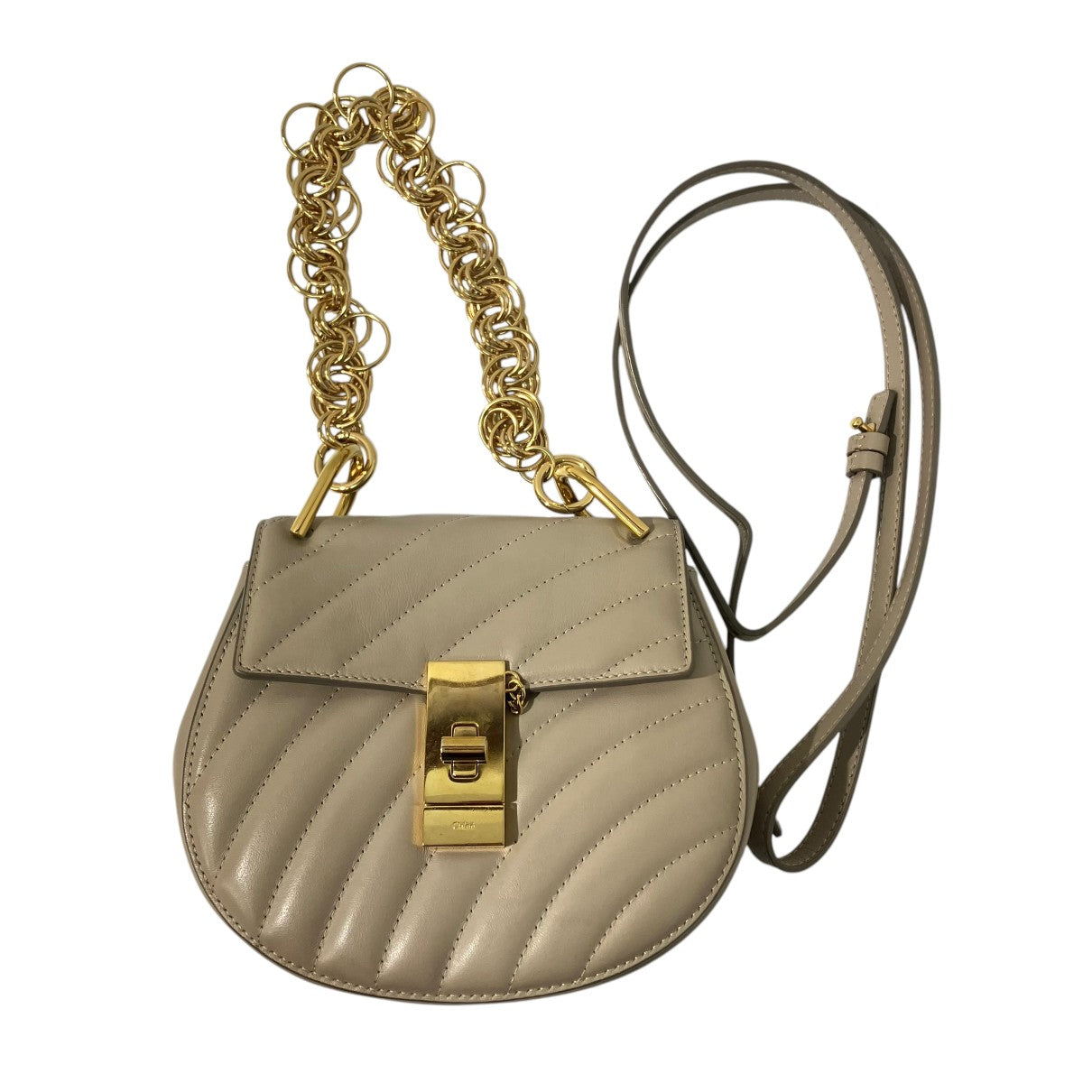 クロエ ドリュー drew bijou 2WAY ナノショルダーバッグチェーン Chloe - クロエ ドリュー drew ミニバッグ チェーン キルティング