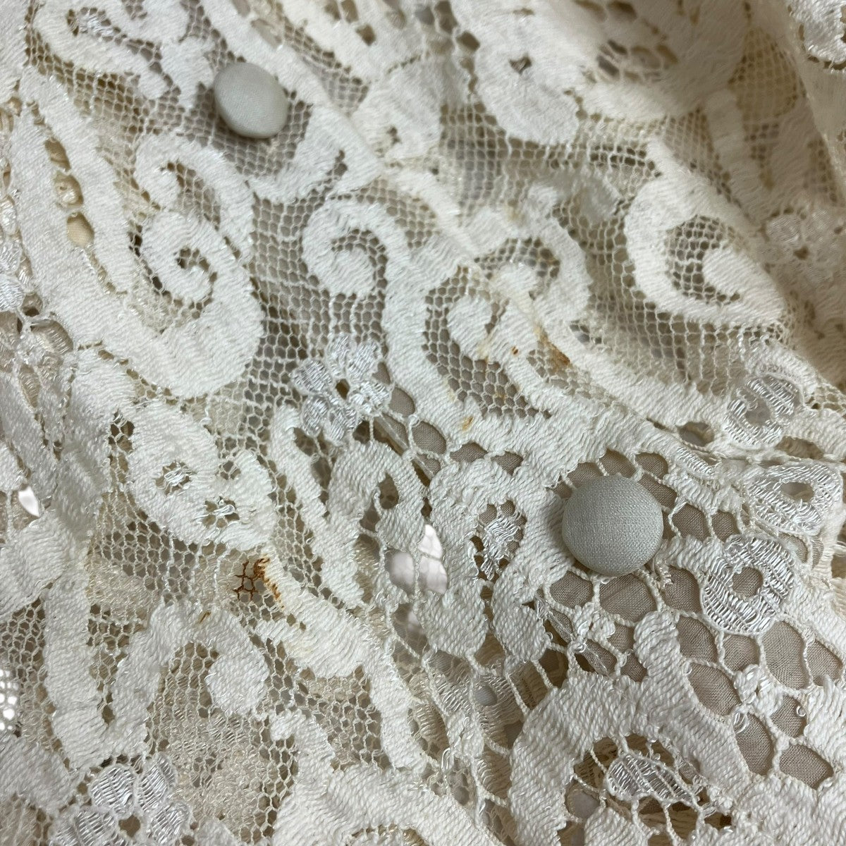 HERMES レースブラウス 古着・中古-5枚目のアイテム画像