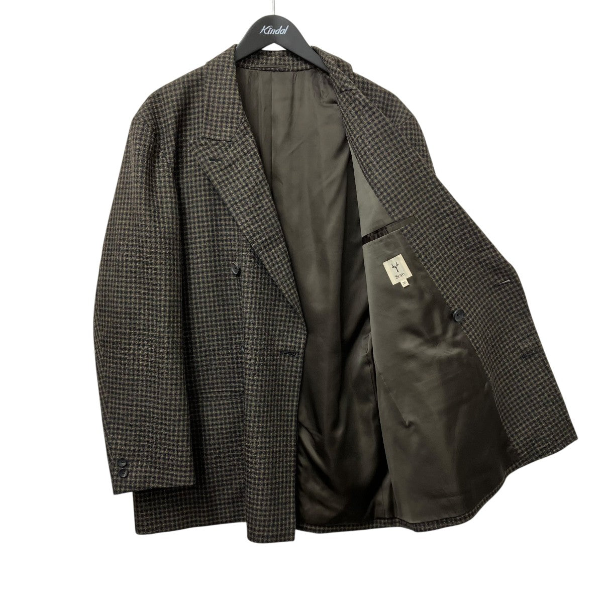 SCYE(サイ) Shetland Wool Tweed D．B． Short Coat Jacketダブル