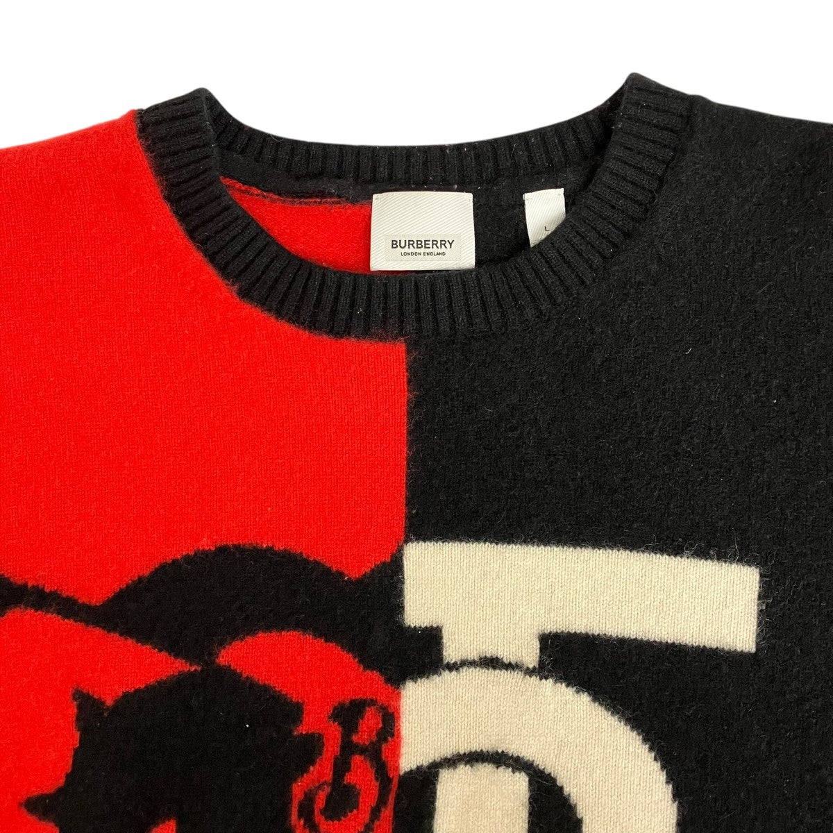 BURBERRY(バーバリー) ニット8023663 8023663 レッド×ブラック サイズ