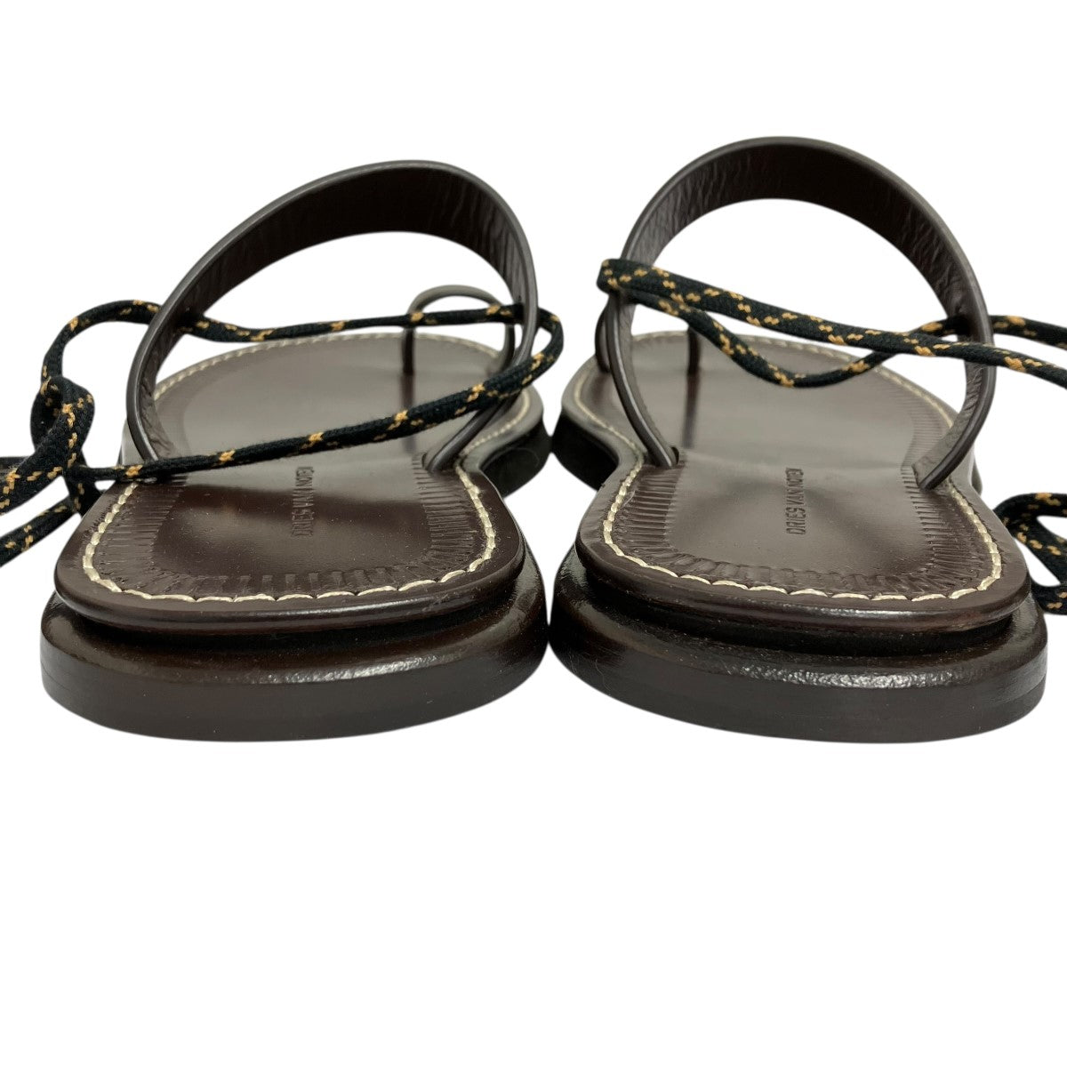 DRIES VAN NOTEN ブラウングリーンストラップサンダル37.5 ドリスヴァンノッテン サンダル レディース SIZE 37 (M) DRIES