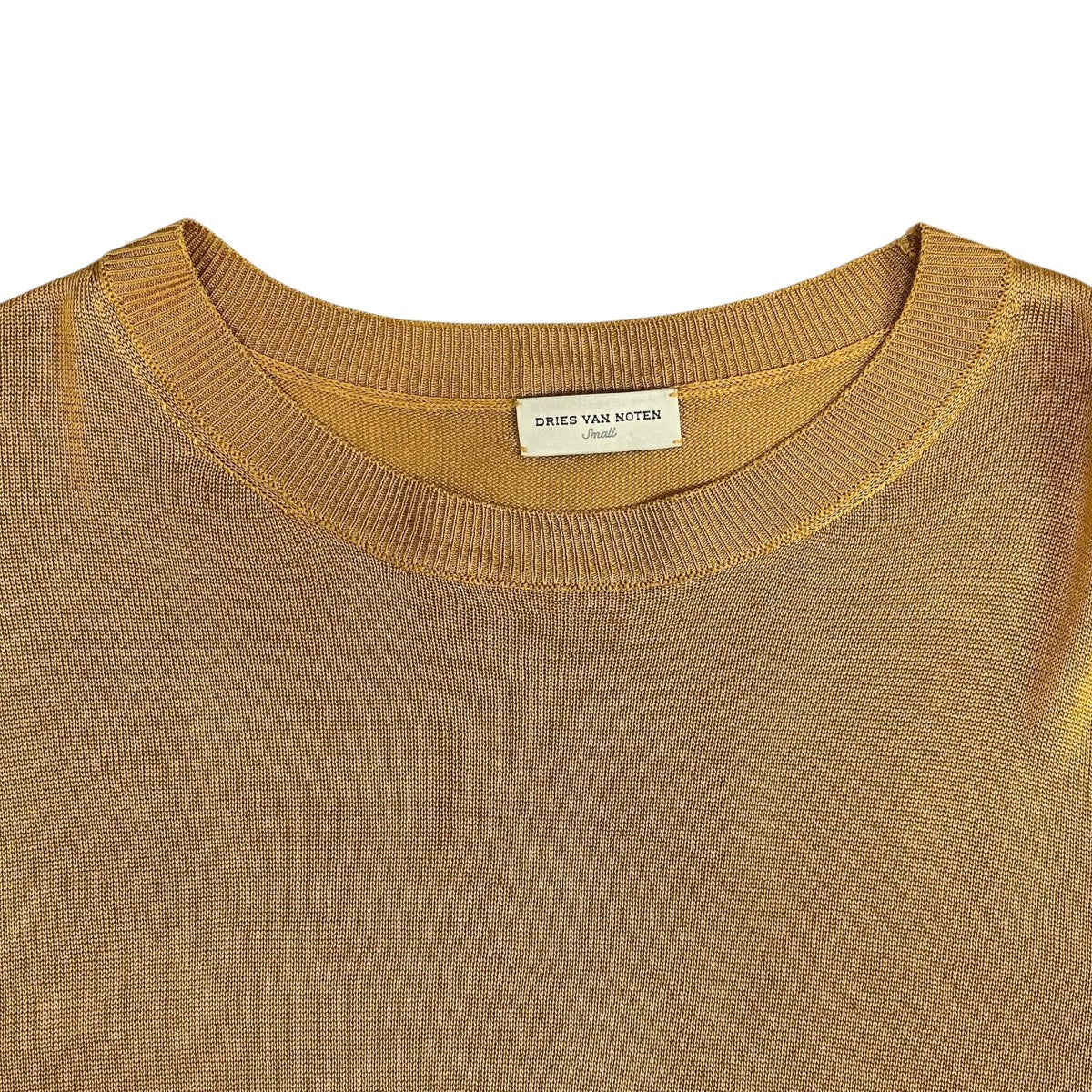 ドリスヴァンノッテン DRIES VAN NOTEN メッシュトップス Tシャツ イエロー サイズ：S DRIES VAN NOTEN(ドリスヴァンノッテン) メッシュトップスT
