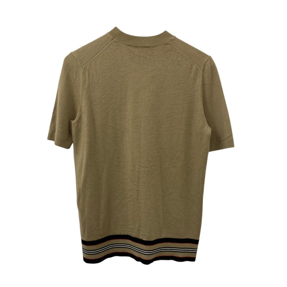 バーバリーロンドン BURBERRY LONDON カシミヤ混ボーダーニット FB302-955-28 ベージュ×ネイビー サイズ：1 BURBERRY LONDON(バーバリーロンドン) カシミヤ混ボーダーニット