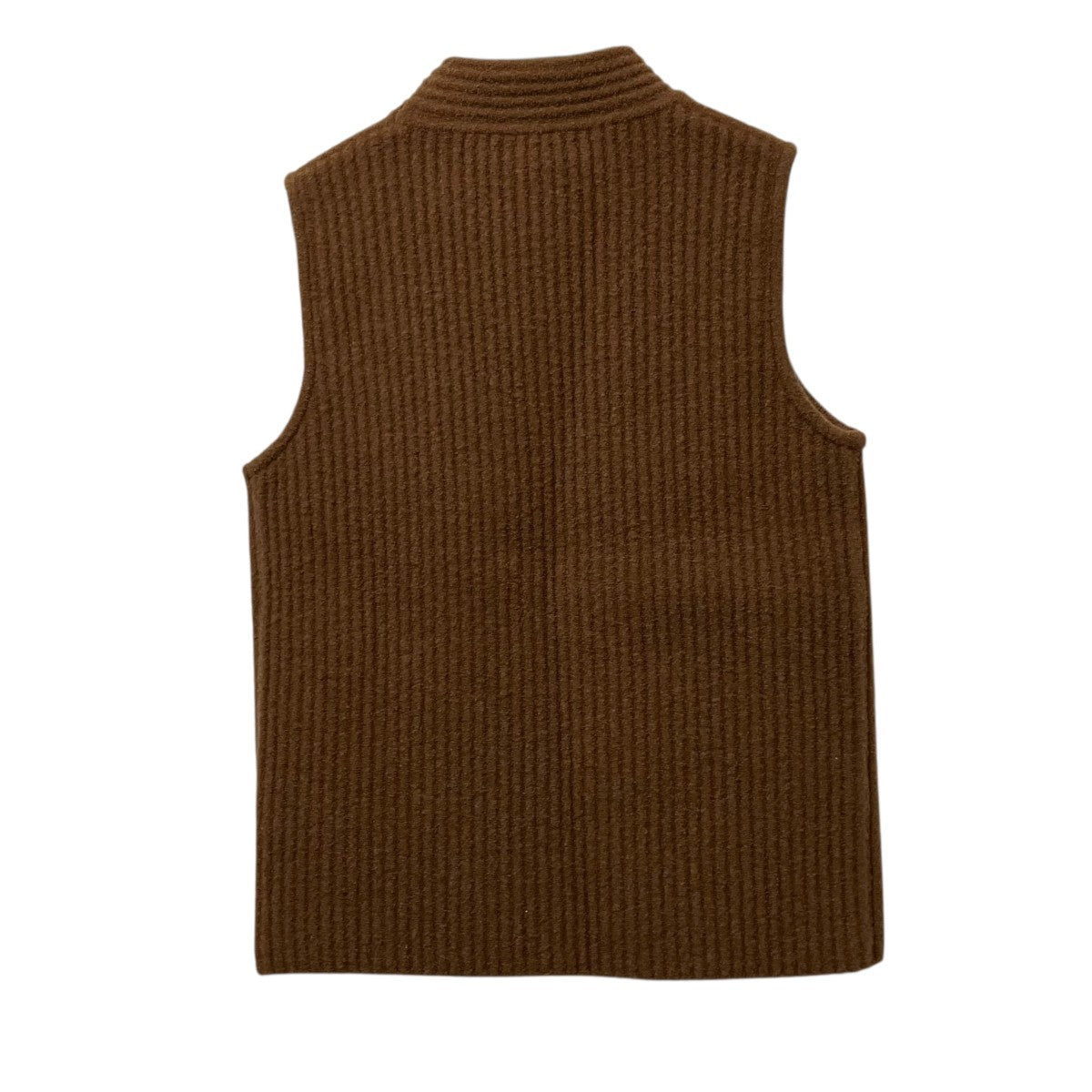 HERMES(エルメス) シルク切替カシミヤジップアップニット グレー