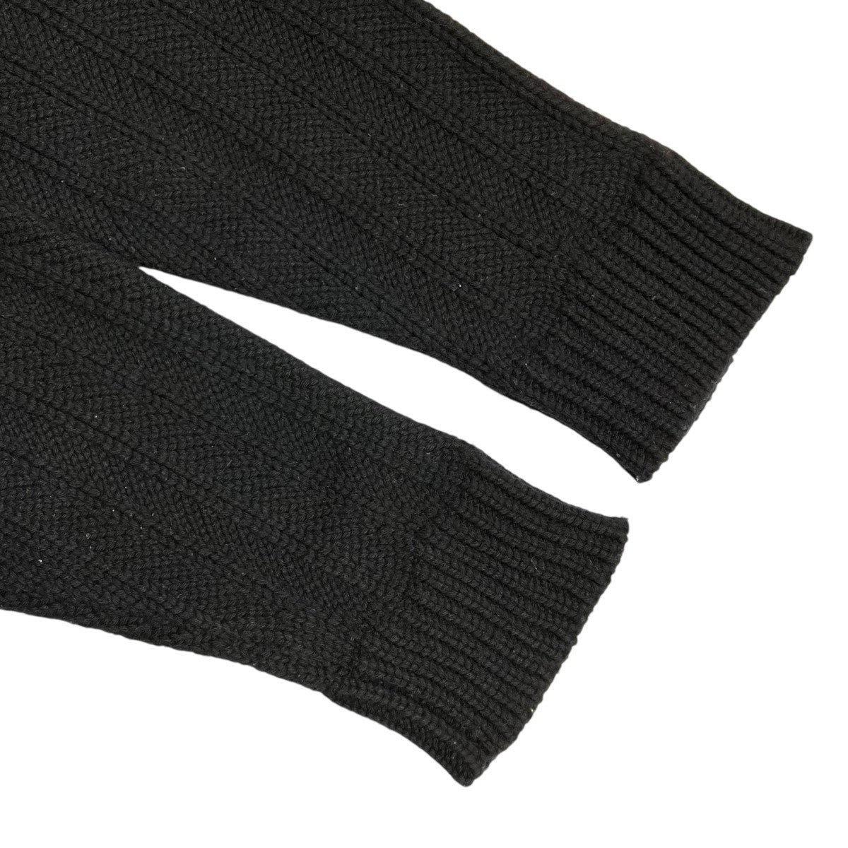 Yohji Yamamoto pour homme ウール ニットM 黒 Yohji Yamamoto pour homme(ヨウジヤマモトプールオム) ニット