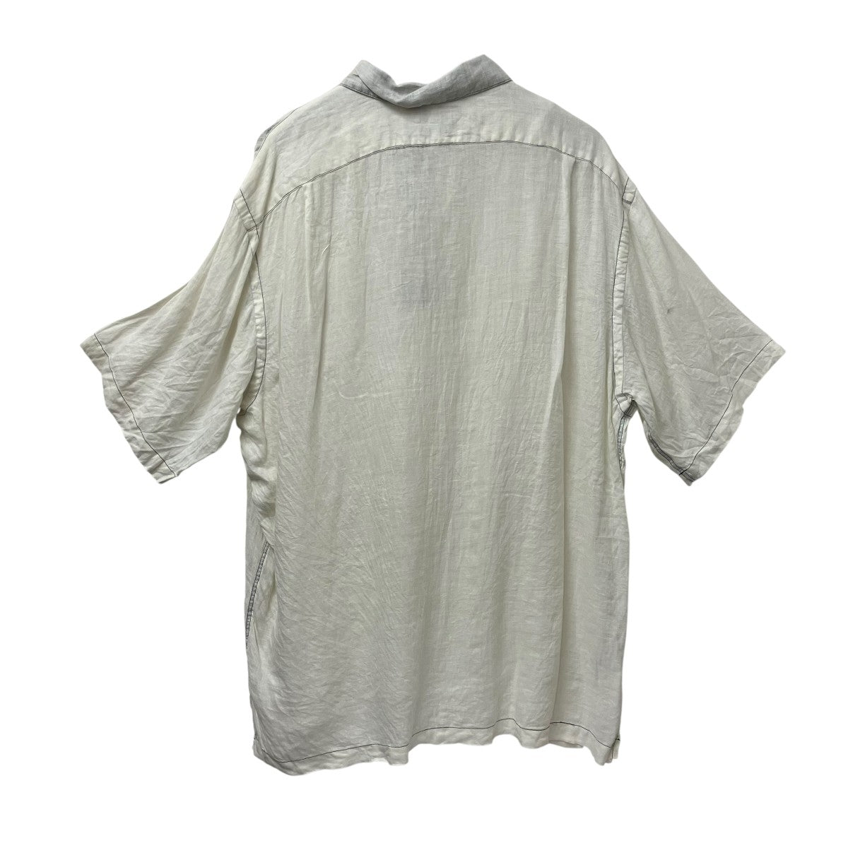 RALPH LAUREN 90s オープンカラー プルオーバー リネン ポニーなしシャツ 古着・中古-2枚目のアイテム画像