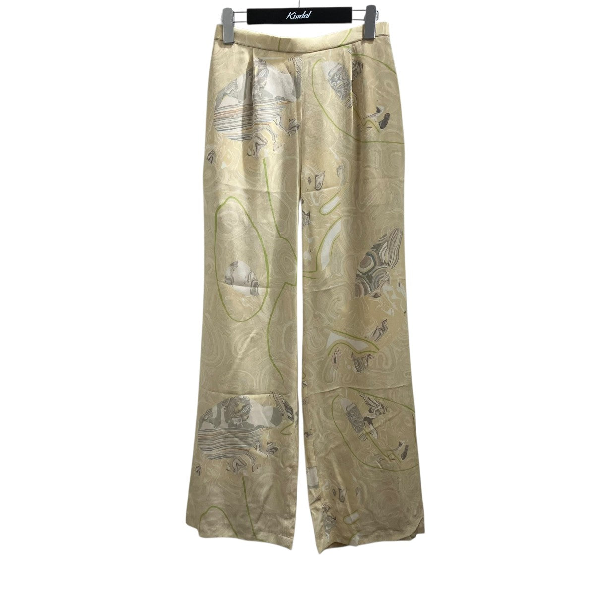 mame kurogouchi 25SSMarble Print Silk TrousersMM25SS-PT084 古着・中古-1枚目のアイテム画像