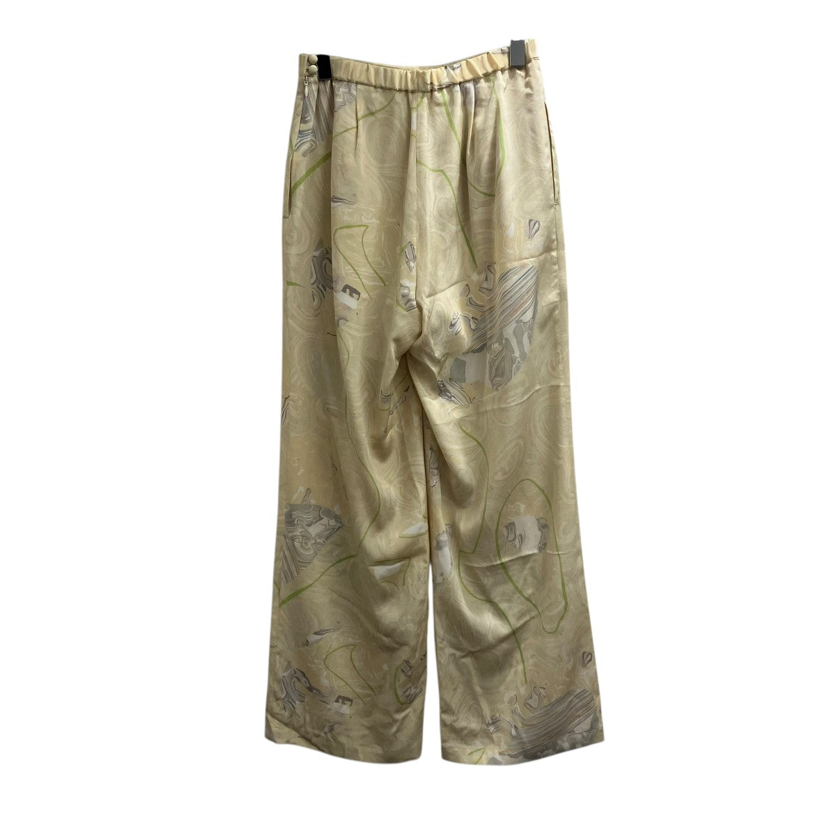 mame kurogouchi 25SSMarble Print Silk TrousersMM25SS-PT084 古着・中古-2枚目のアイテム画像