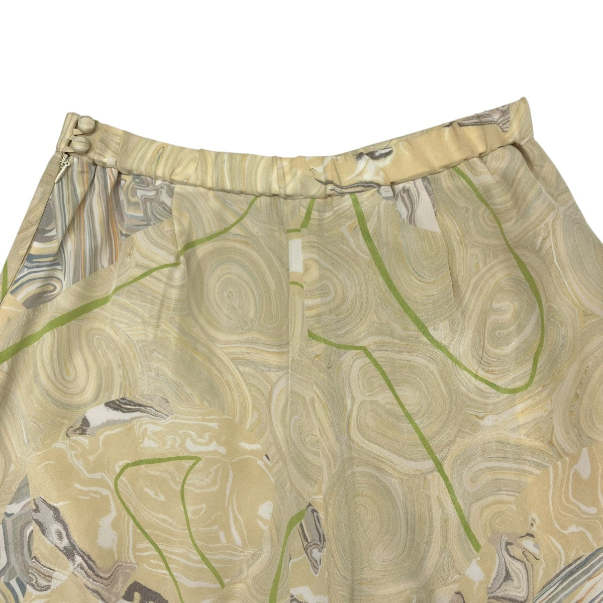 mame kurogouchi 25SSMarble Print Silk TrousersMM25SS-PT084 古着・中古-5枚目のアイテム画像