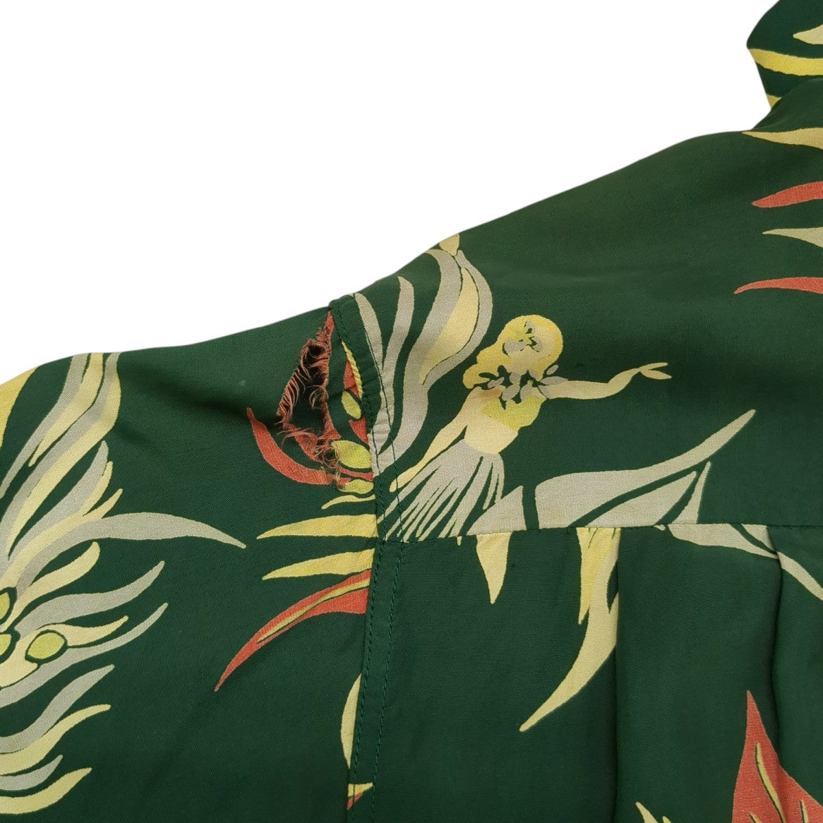 40s Duke Kahanamoku Hawaiian L S Shirtシャツ