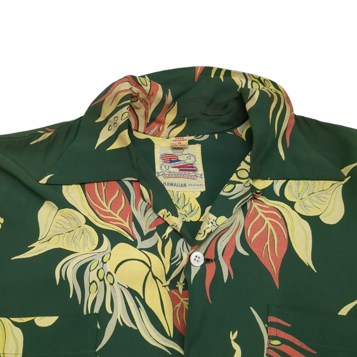 40s Duke Kahanamoku Hawaiian L S Shirtシャツ