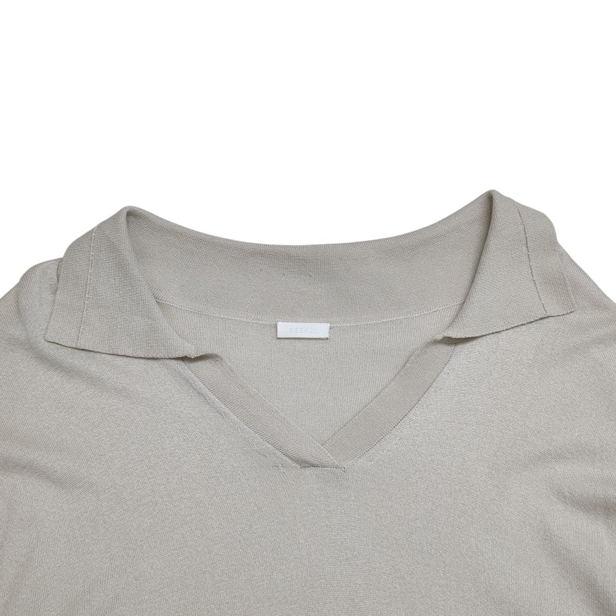 SEEALL OVERSIZED SKIPPER POLOニットポロシャツSAU43 KJ684 古着・中古-3枚目のアイテム画像