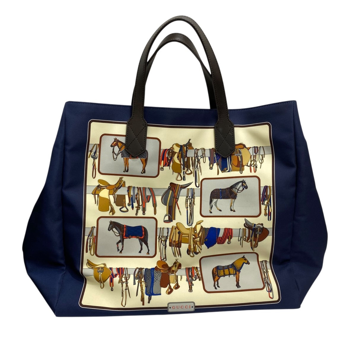 GUCCI ホースプリント ナイロントートバッグ200047 古着・中古-2枚目のアイテム画像