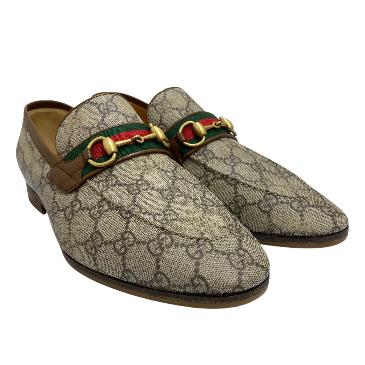 GUCCI(グッチ) GGキャンバス ホースビットローファー759648