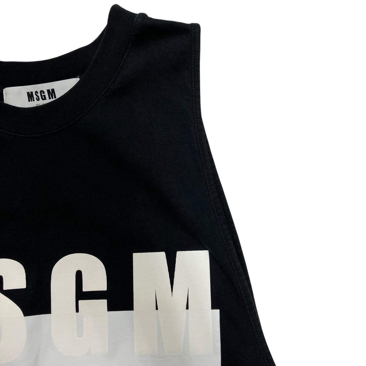 エムエスジーエム MSGM ノースリーブカットソー 2241MDM138 ブラック サイズ：XS MSGM(エムエスジーエム) ノースリーブカットソー2241MDM138