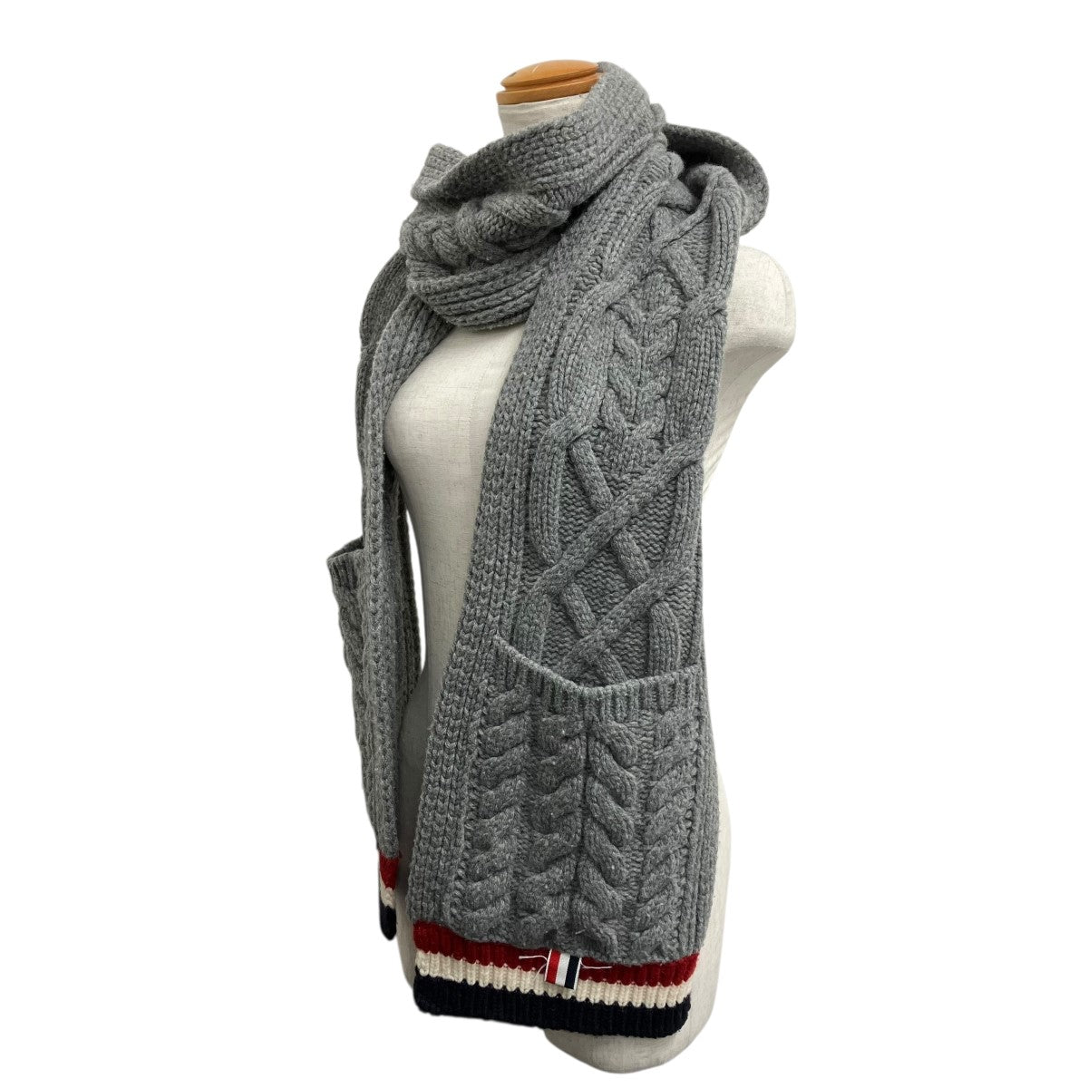 Thom Browne(トム・ブラウン) マフラー グレー サイズ S｜【公式