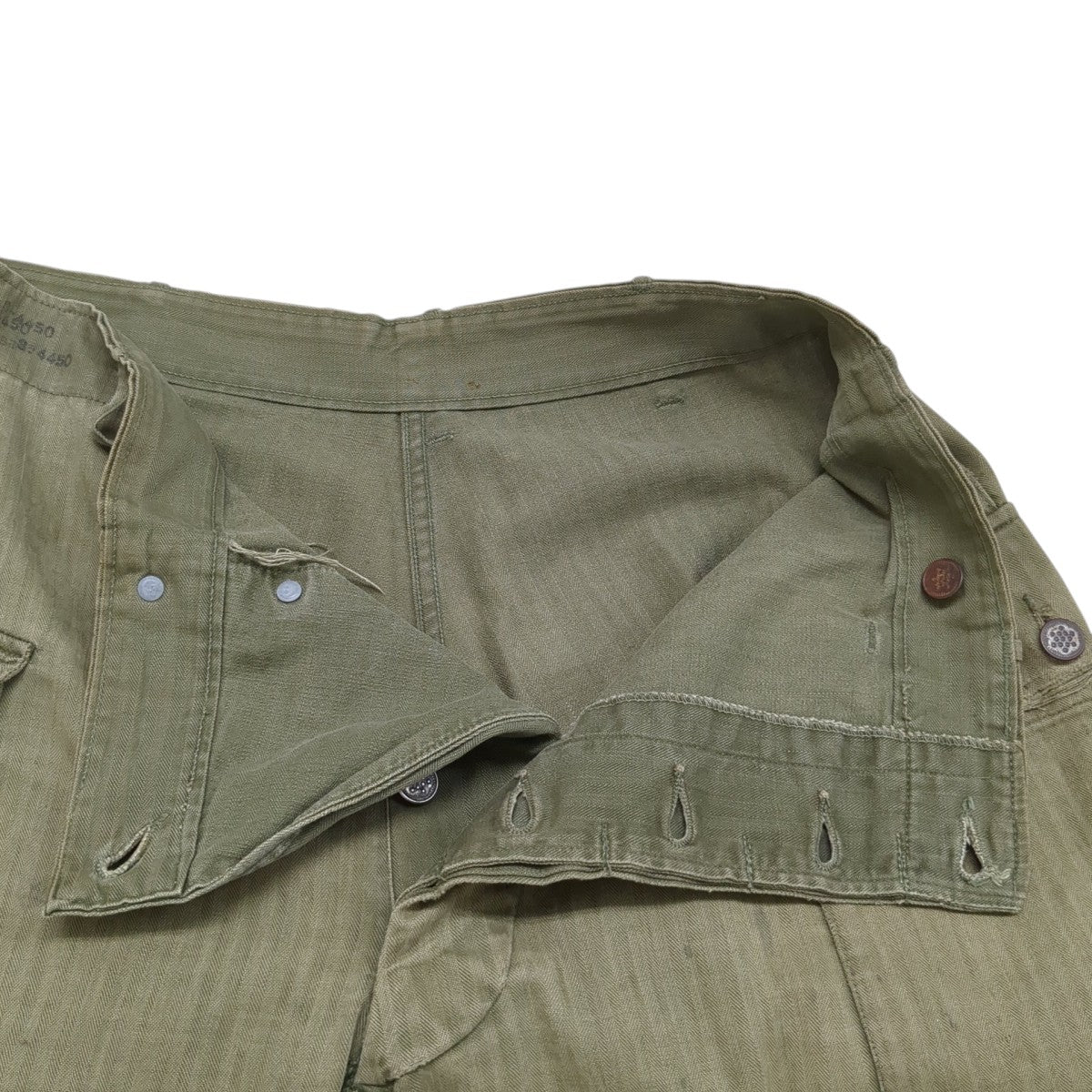 40s US ARMY M-43 HBT TROUSERSカーゴパンツ