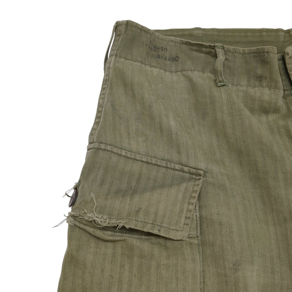 40s US ARMY M-43 HBT TROUSERSカーゴパンツ