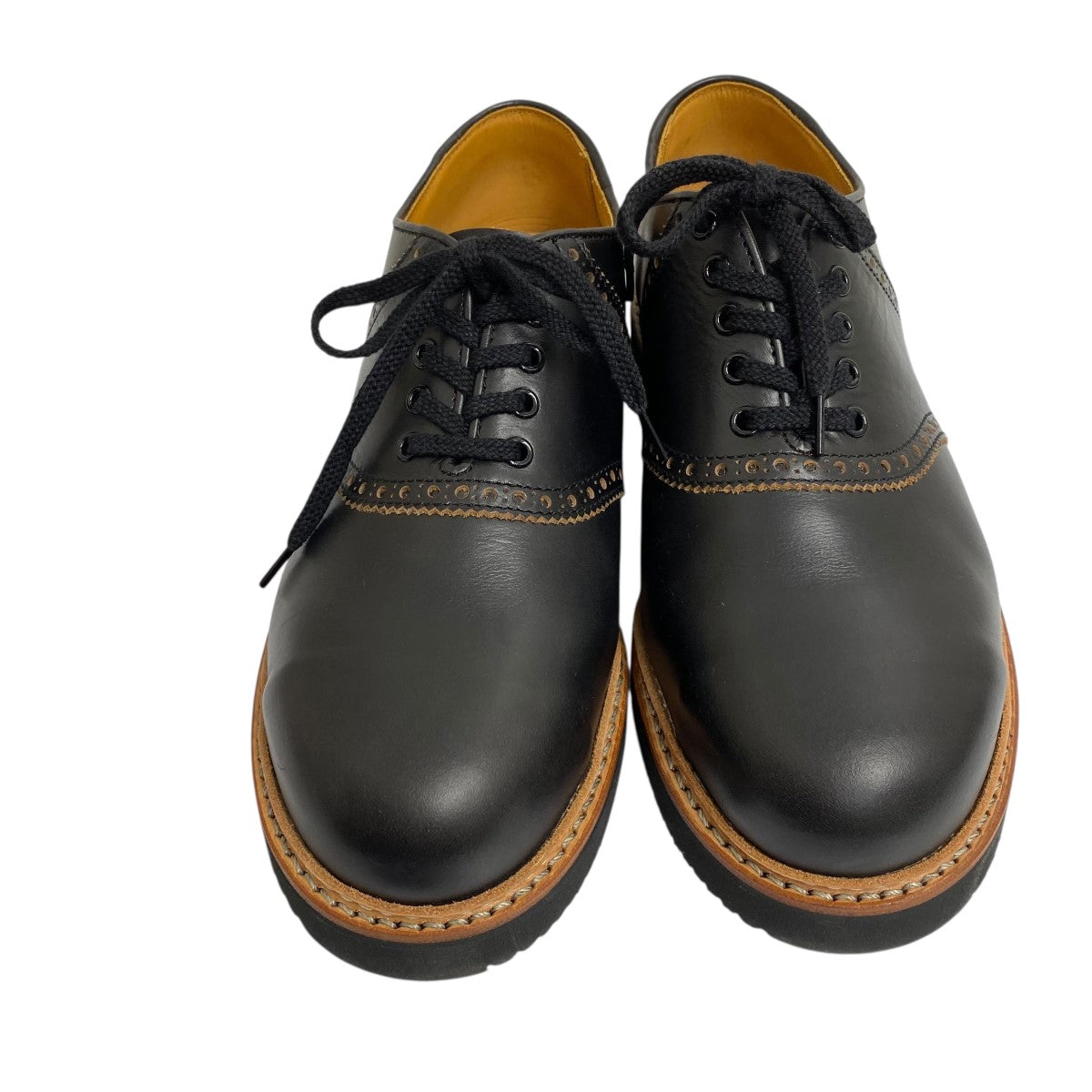 日本製 レザーシューズ サスペンション ブラック　メイドインGMジャパン MADE IN GM Japan(MADE IN GM Japan) サドルシューズレザー