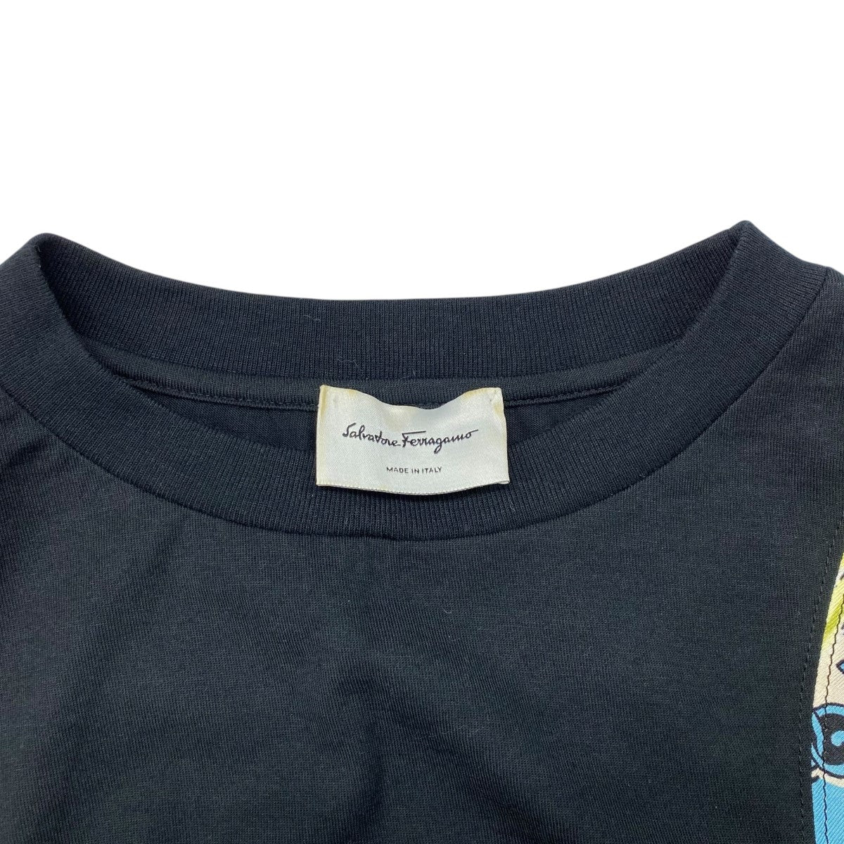 サルヴァトーレフェラガモ Salvatore Ferragamo Tシャツ 11 D845 ブラック サイズ：S Salvatore Ferragamo(サルヴァトーレフェラガモ) Tシャツ11 D845
