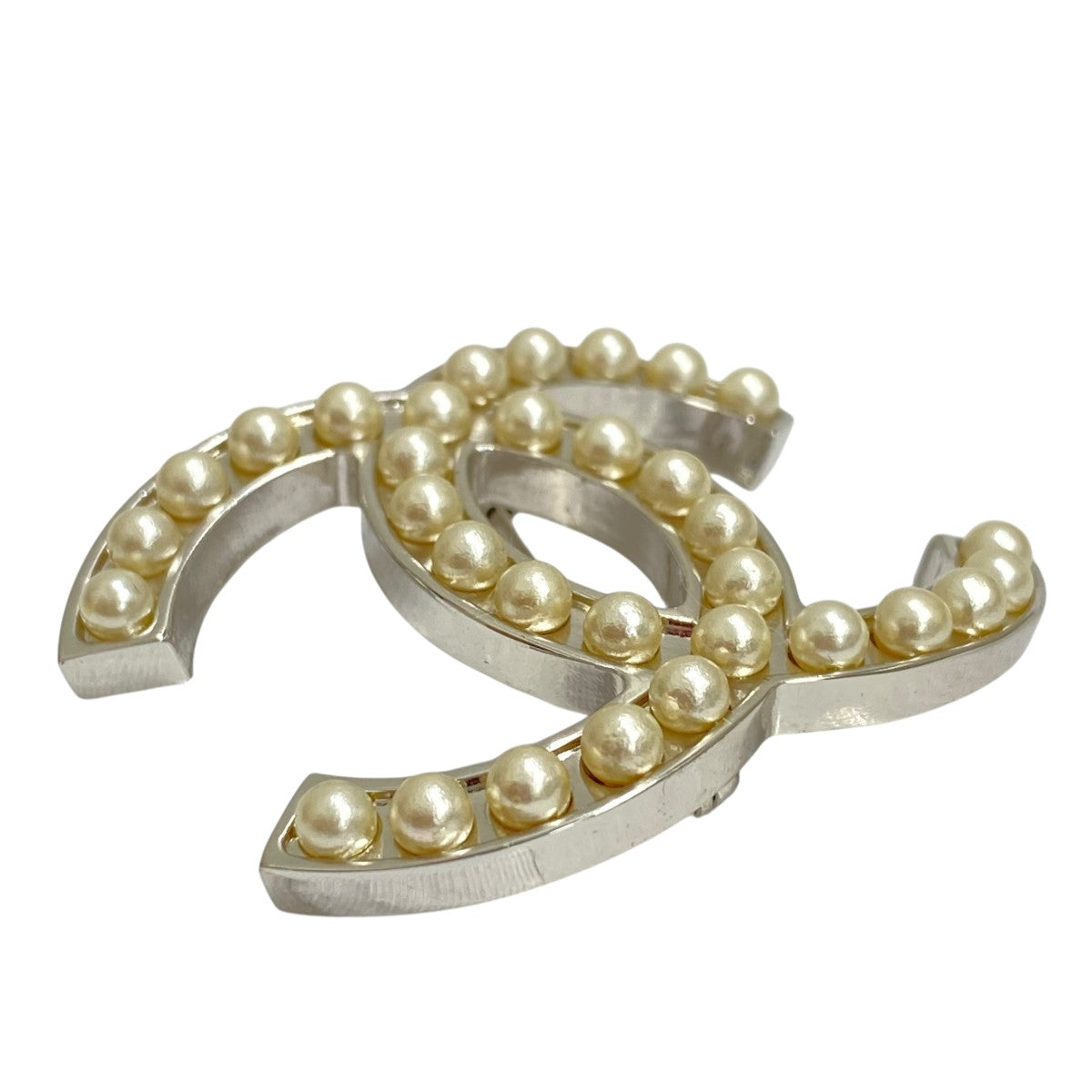 CHANEL(シャネル) ココマーク フェイクパールブローチ 03V シルバー