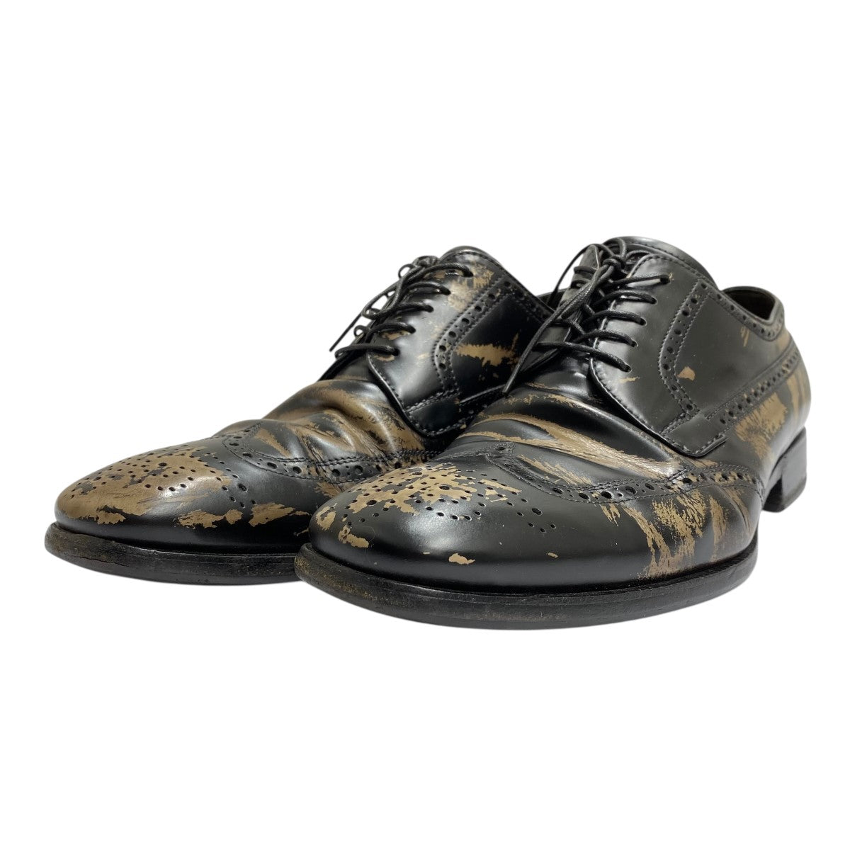 PRADA (プラダ) 黒 レザーシューズ PRADA(プラダ) レザーシューズ2EE372 2EE372 ブラック サイズ 8