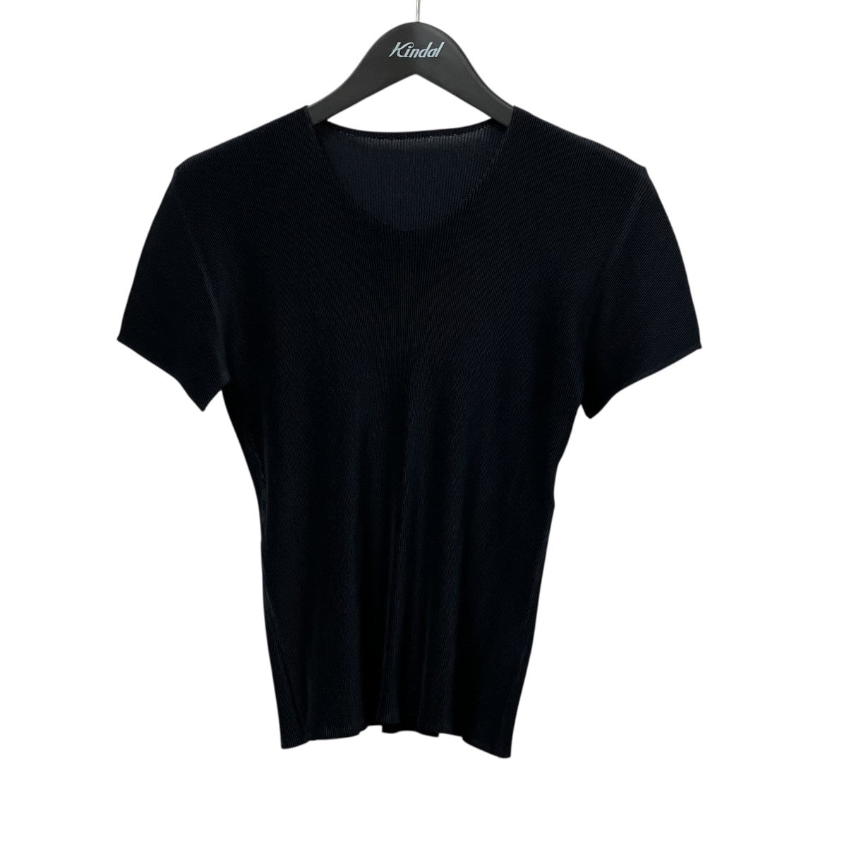 PLEATS PLEASE ブラック プリーツ Tシャツ Pleats Please Issey Miyake Plissé short-sleeve T-shirt