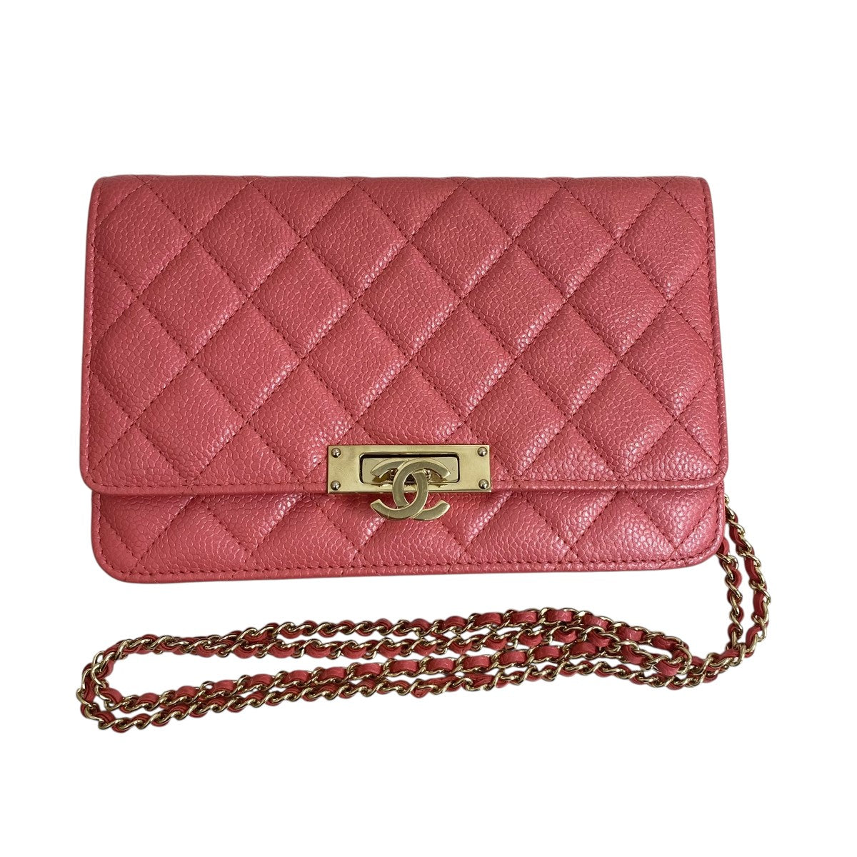 ココ＆お花柄が可愛い◎【CHANEL】チェーンウォレット ☆ココボールが可愛い♪【CHANEL】チェーン ウォレット