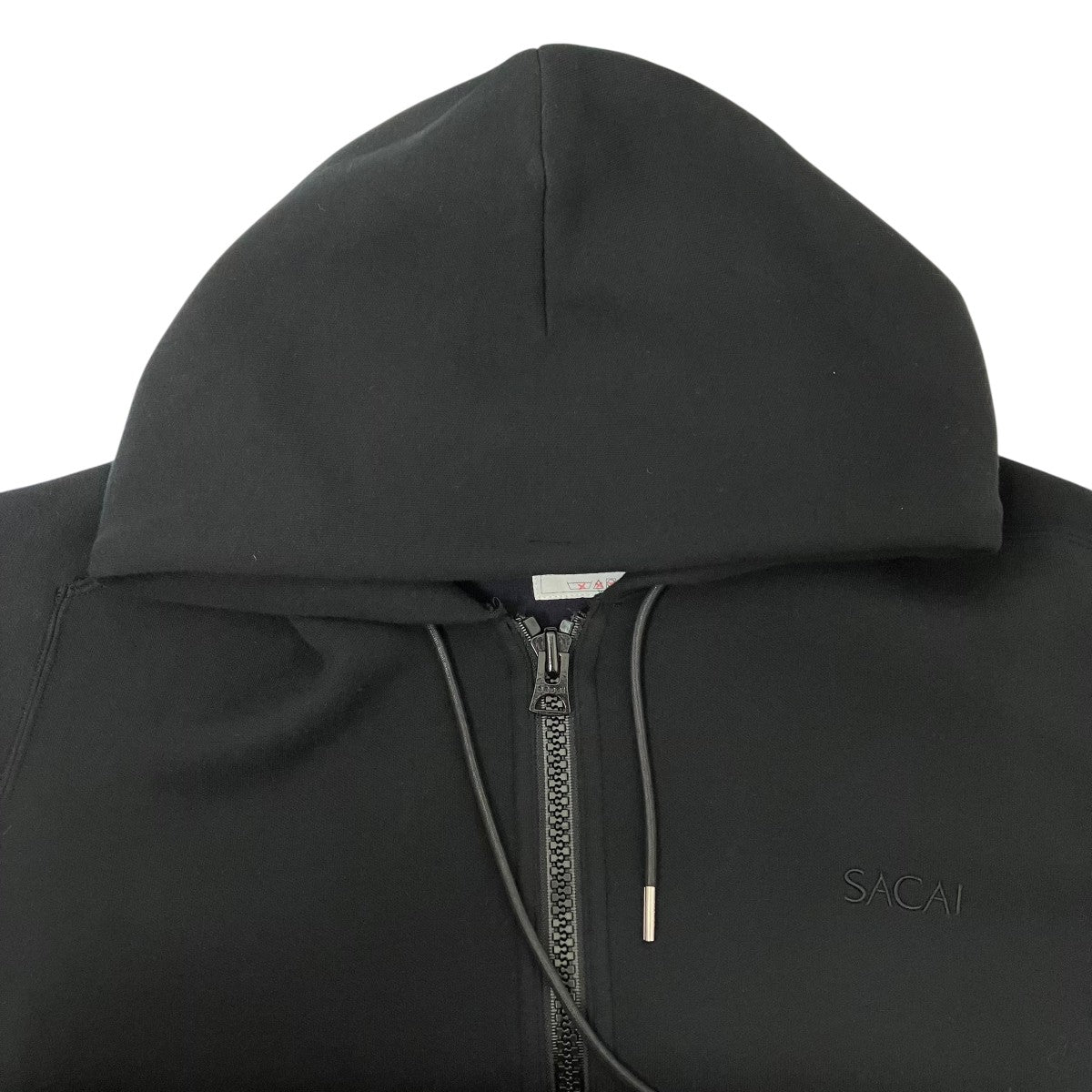 sacai ジップパーカー サイズ1 23-03023Mブラック 本日限定 sacai(サカイ) S Sweat Jersey Zip Hoodie ジップパーカー 23