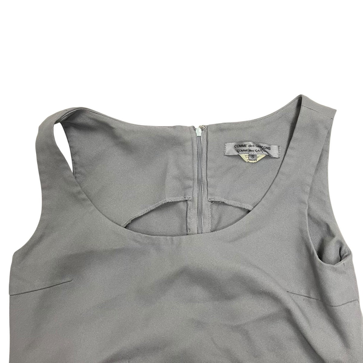美品 コムデギャルソン ノースリーブワンピース フェイクレザー2WAY 24AW GN-O001 レディース SIZE M COMME des GARCONS 中古 美品 コムデギャルソン ノースリーブワンピース フェイクレザー