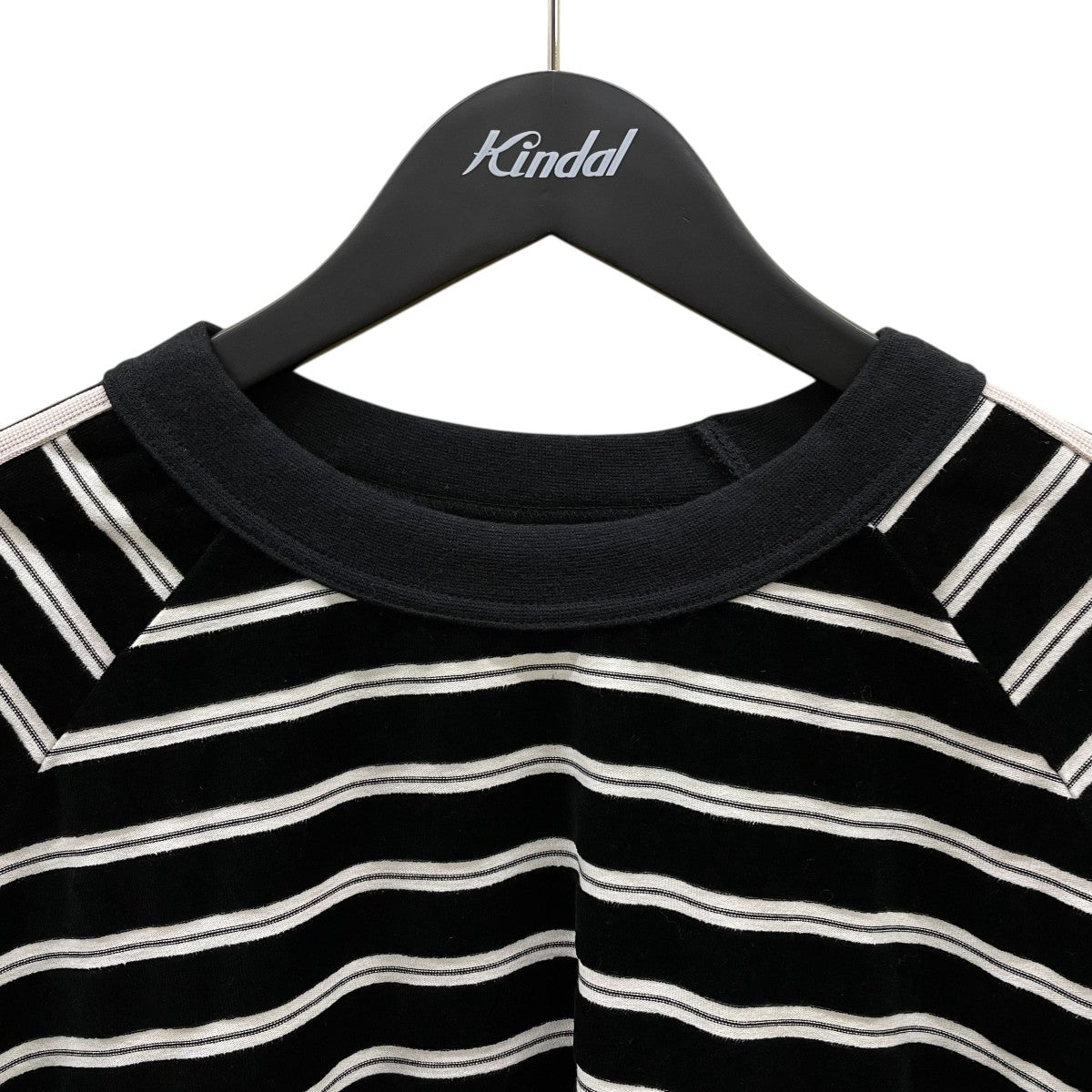 『Sasquatchfabrix.』　ベロア　カットソー　上品　ブラック　【M】 SASQUATCHfabrix．(サスクワァッチファブリックス．) 24AWVELOUR