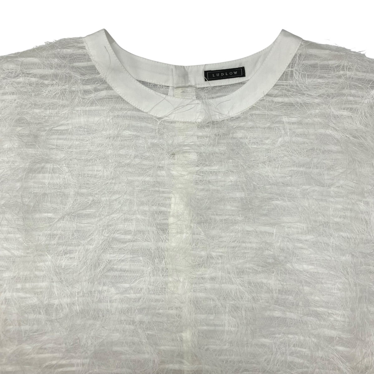 LUDLOW(ラドロー) Swan crew neck top半袖カットソーLD25S-TP008